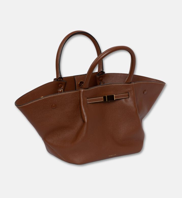 Demellier City-inspired Leather Bag, Light-brown, Packshot View