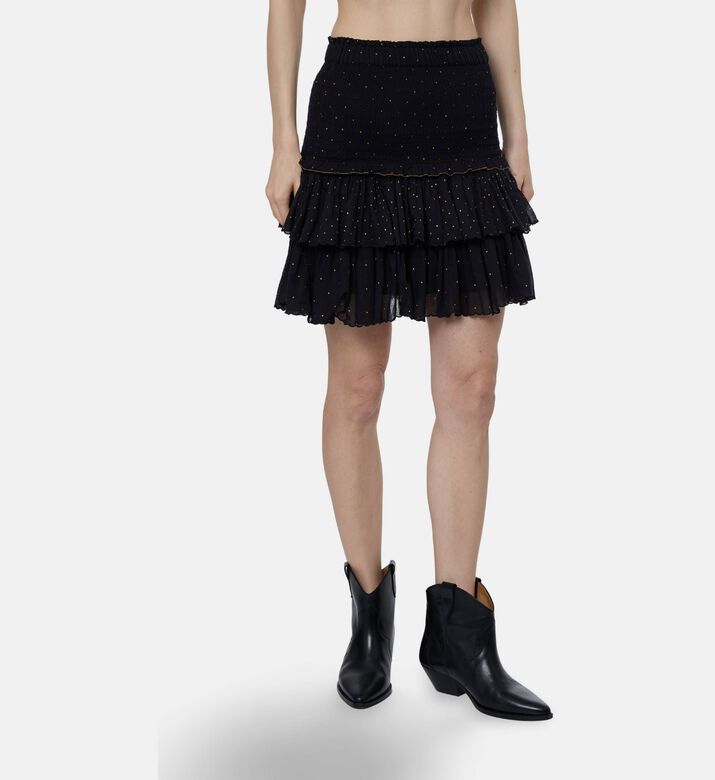 Isabel Marant Metallic Dot Tiered Mini Skirt, Model View