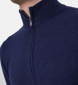 جاكيت بياقة عالية كشمير بسحاب