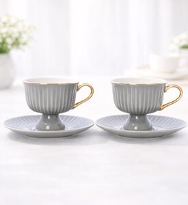 Home Deco and More French 6-piece Coffee Cup Saucer Set, Packshot View