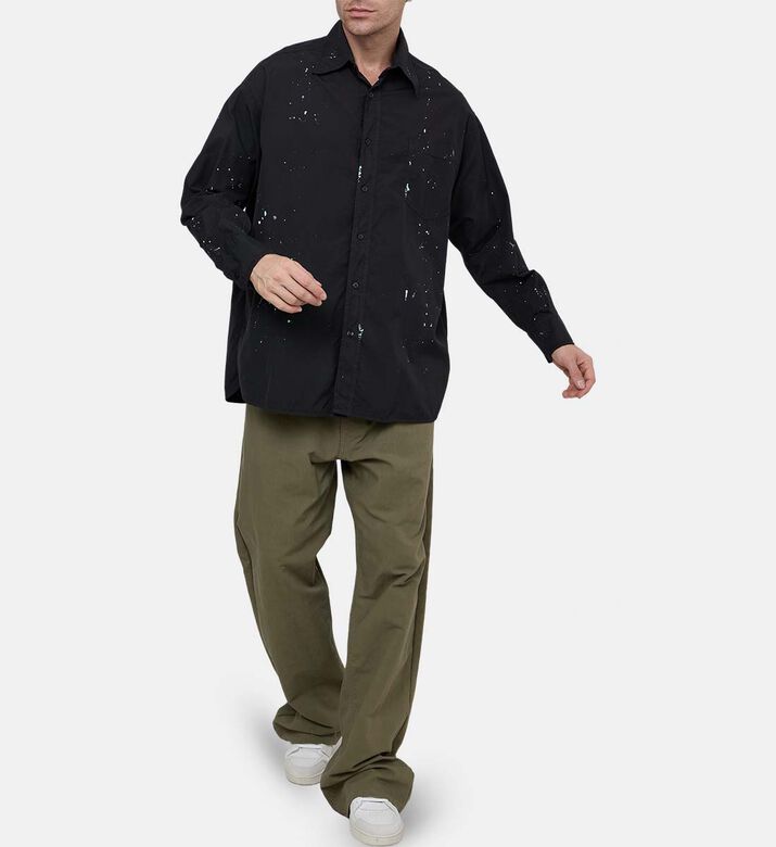 قميص قطن طويل الأكمام