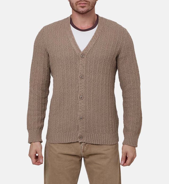 Organic Cotton Long-sleeve V-neck Cardigan