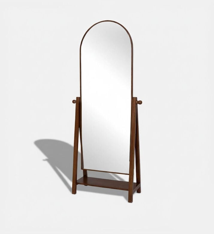 Home Deco and More Dorry Mango Wood Standing Mirror, Packshot View