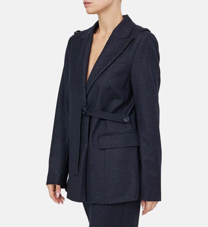 معطف بحزام بصدر واحد