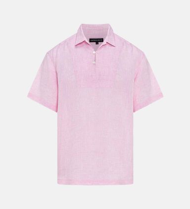 Linen Yoke Short-sleeve Shirt