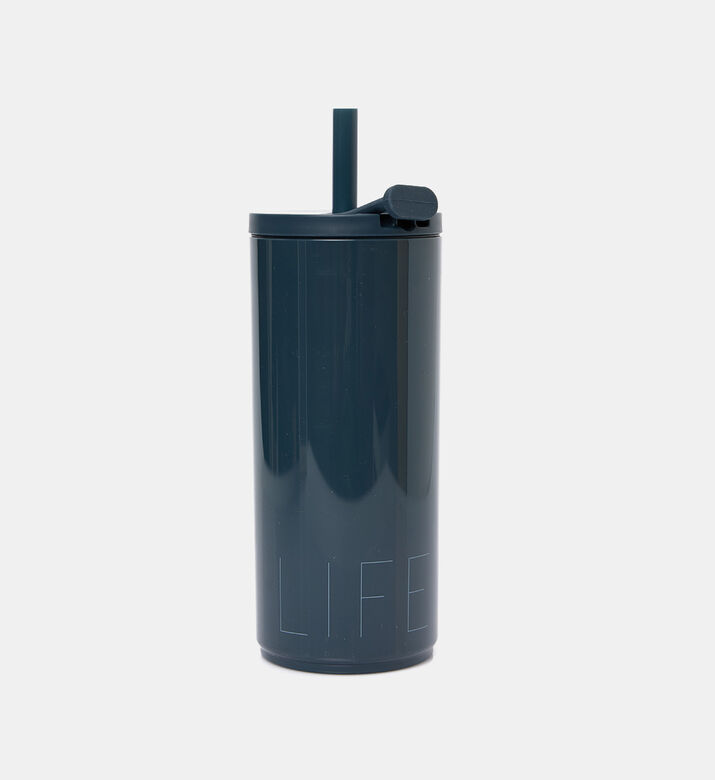 Lettering Straw Travel Cup