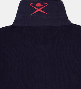 بولو بأكمام طويلة برقعة جيرسيه