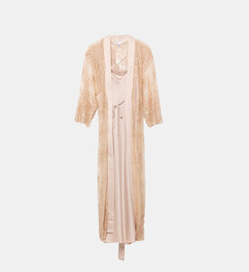 Darling Lace-trim Nightgown With Robe