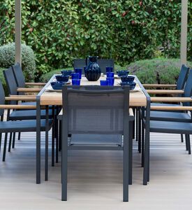 طاولة طعام عنبر مع 8 كراسي