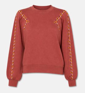 Ba and Sh Embellished Long-sleeve Sweatshirt, Pink, S, Packshot View