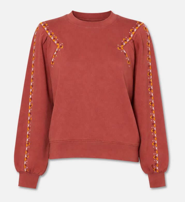 Ba and Sh Embellished Long-sleeve Sweatshirt, Pink, S, Packshot View