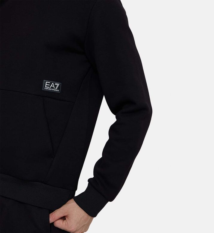 Cotton Chest Logo Zipped Hood Sweatshirt