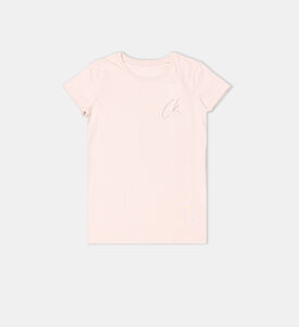 تيشيرت بأكمام قصيرة ضيق بتوقيع سي كاي