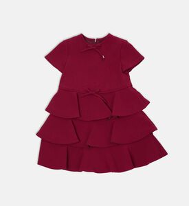 فستان واسع مكشكش بزخارف بشكل عقد