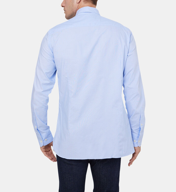 قميص بياقة بنسيج أساسي