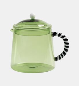 إبريق شاي زجاجي بمقبض جانبي