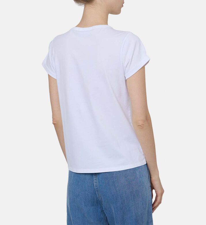 تيشيرت بوهيمي مطرز بقصة عادية