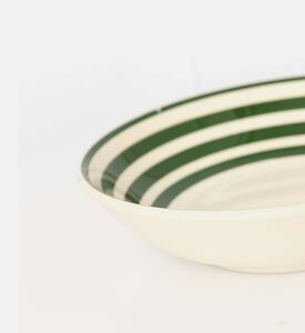 Easy Life Hand-painted Ceramic Soup Plate, Green, Packshot View