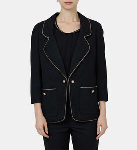 Trimmed Single Breasted Blazer