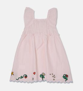 Stella McCartney Smocked Floral-embroidery Woven Dress, Packshot View