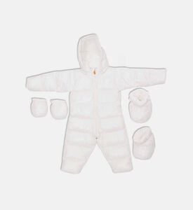Save the Duck Padded Zip Fastening Snow Suit, Off-white, 12-18m, Packshot View