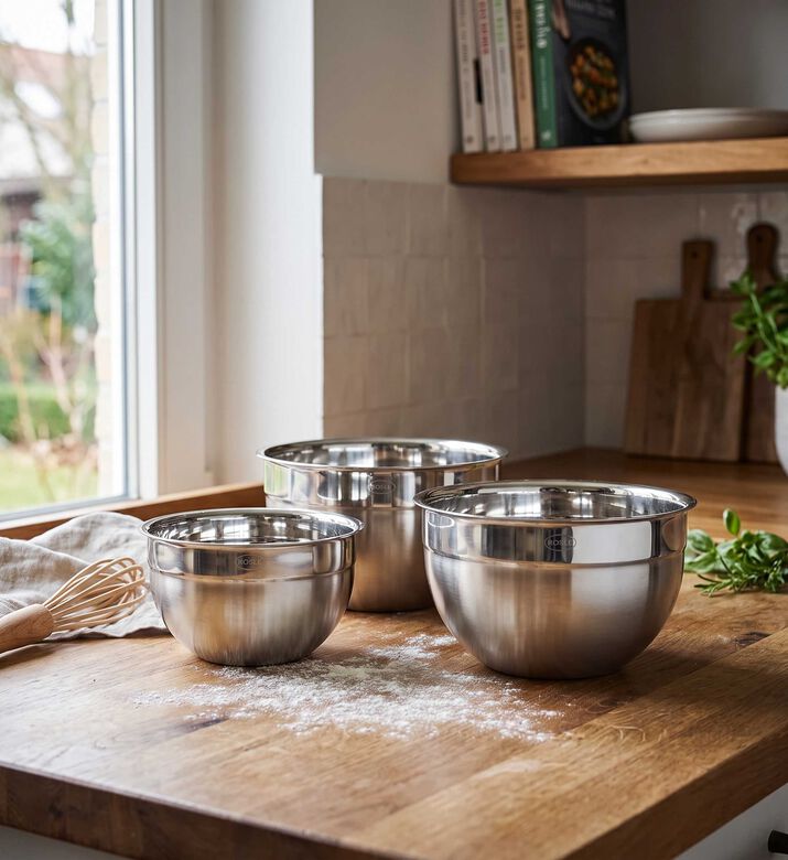 Rosle Glass Lid 3-piece Deep Bowl, Packshot View