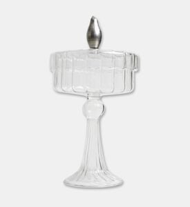 Byleasfeir Glass Silver Base Maamoul Bowl, Silver, S, Packshot View