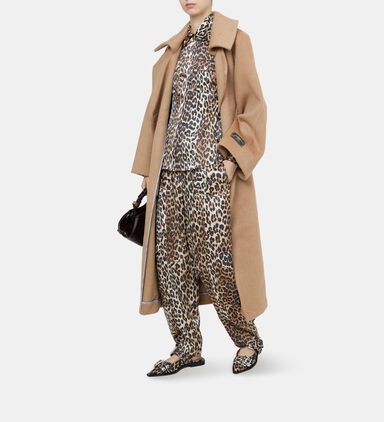 Leopard Printed Satin Shirt