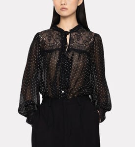 Sea NY Paisley-print Long-sleeve Dress, Model View