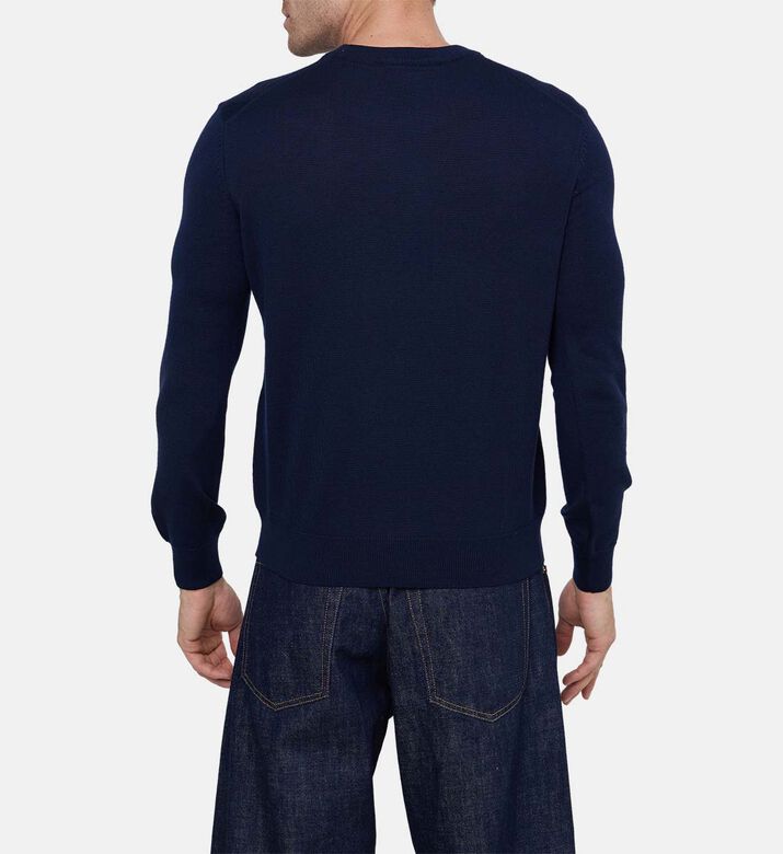 سترة بقصة عادية ورقعة رأس ثعلب جريئة