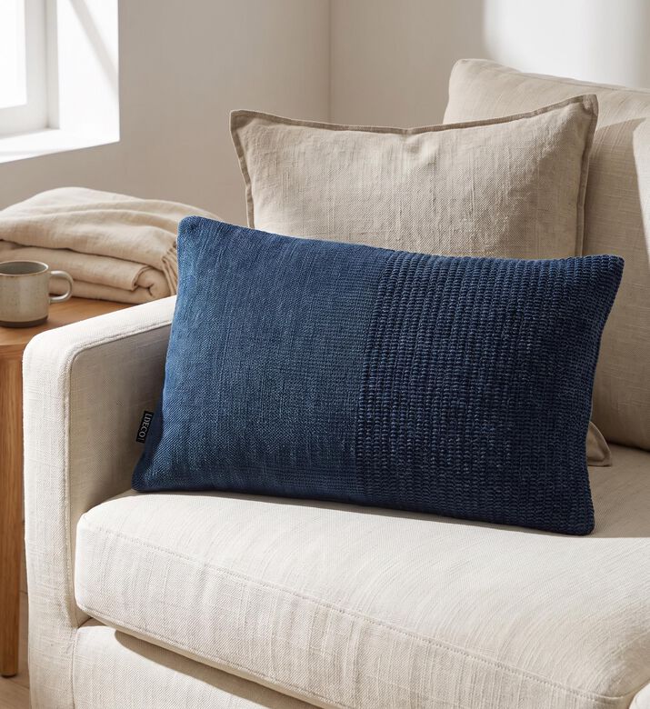 Home Deco and More Alphy Knife Edge Patched Cushion, Packshot View