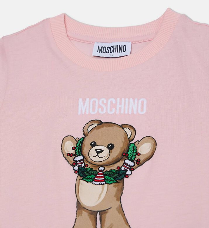 Festive Teddy Bear-print Logo-print Short-sleeve T-shirt Festive Teddy Bear-print Logo-print Short-sleeve T-shirt