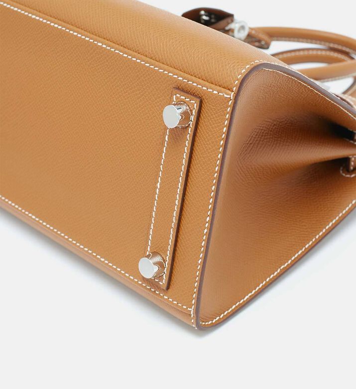 Leather Two Rolled Handles Bag
