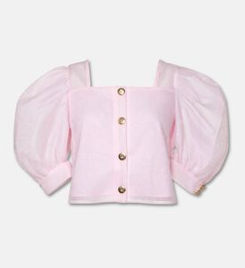 Poca and Poca Sheer Puff Sleeve Crop Top, Packshot View