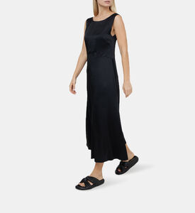 Sleeveless Boat Neck Midi Dress