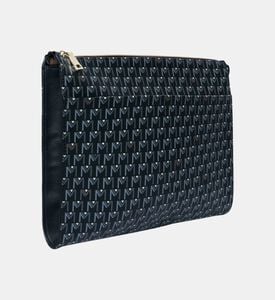 Maya.M Vegan Leather Monogram Laptop Pouch, Packshot View
