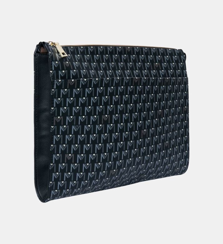 Maya.M Vegan Leather Monogram Laptop Pouch, Packshot View