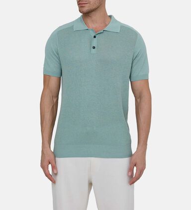Silk Cotton Short-sleeve Polo Shirt