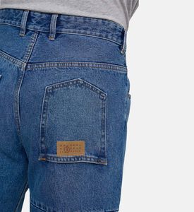 Faded Wide-leg Denim Pants