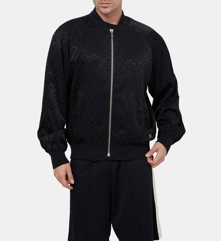 Logo-jacquard Bomber Jacket