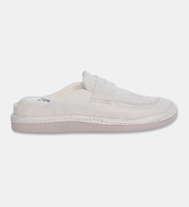 Salvi Suede-effect Loafer-inspired Slippers, Light-grey, Eu-40, Packshot View