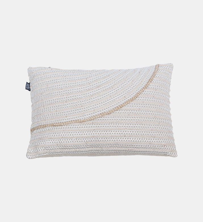 Home Deco and More Mirva Cotton Rectangular Filled And Vaccumed Cushion, White, Packshot View Home Deco and More Mirva Cotton Rectangular Filled And Vaccumed Cushion, White, Packshot View