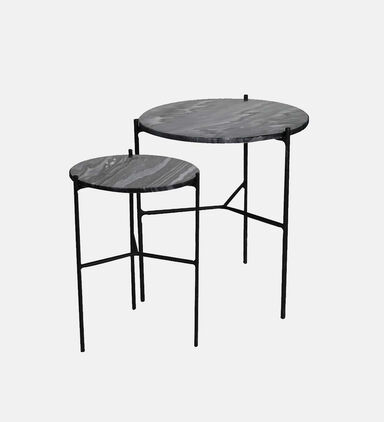 Marble Top Coffee Table 2-pieces Set