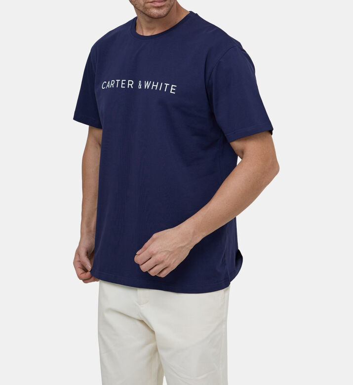 تيشيرت بأكمام قصيرة بطبعة شعار سيدي