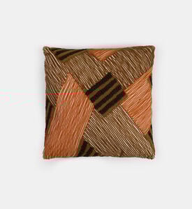 Home Deco and More Stitch Cotton Square Cushion, Packshot View