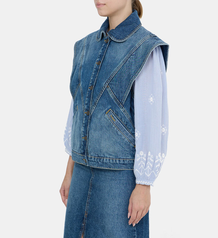 Sleeveless Denim Jacket