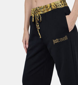 Rhinestone Embellished Fleece Trousers