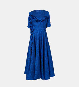 Ruffled Floral Midi Dress