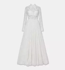 L Atelier Du Luxe Chantilly Lace Long-sleeve Gown, Packshot View