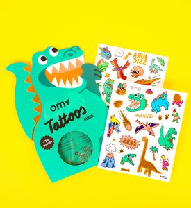 حزمة ملصقات وشم مؤقتة بشكل ديناصورات